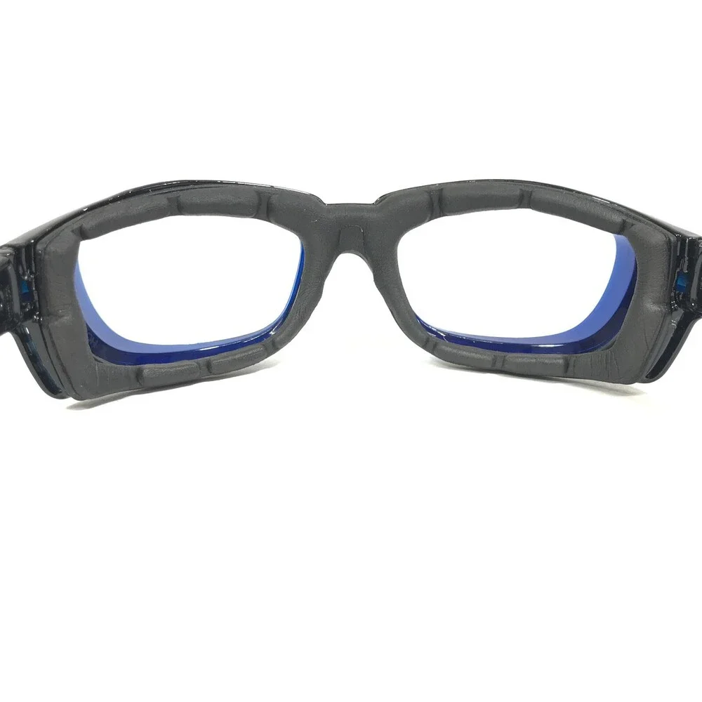 uvex Safety Goggles Eyeglasses Frames SW09 Black Blue Square Z87-2 56-21-127